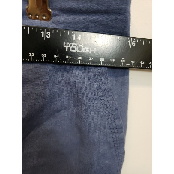 Kim Rogers Ladies linen cotton Pants Sz sm Blue 30 inseam elastic waist - Picture 4 of 6